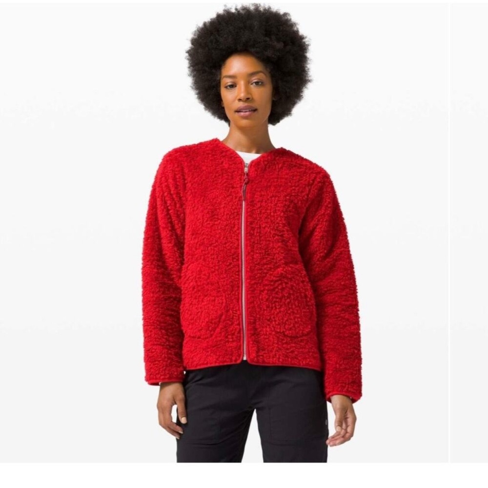 lululemon athletica Red Teddy Jacket